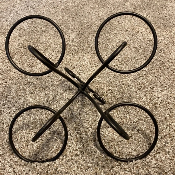 LONGABERGER Wrought Iron 4 Dessert Bowl Caddy, EUC - Picture 3 of 4